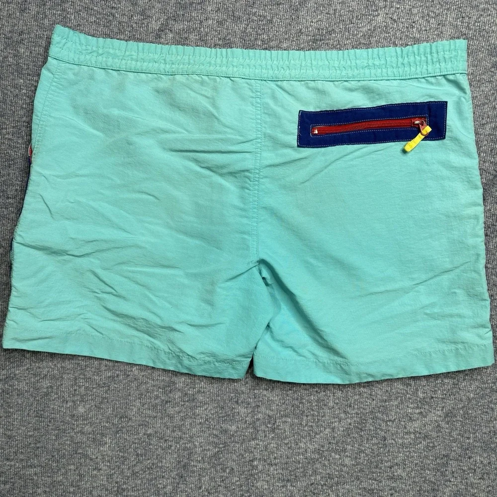 Chubbies Mens Swim Trunks XL Teal Colorblock Retro 5.5 Inch Inseam Shorts Read